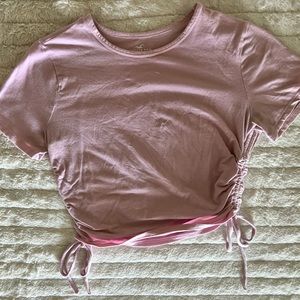 Hollister Baby Tee Side Tie Size Large